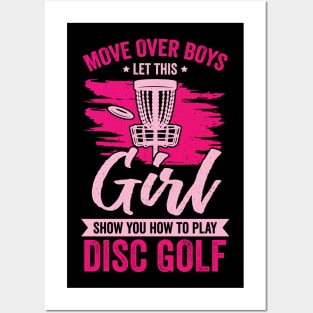 Funny Disc Golf Girl Gift Posters and Art